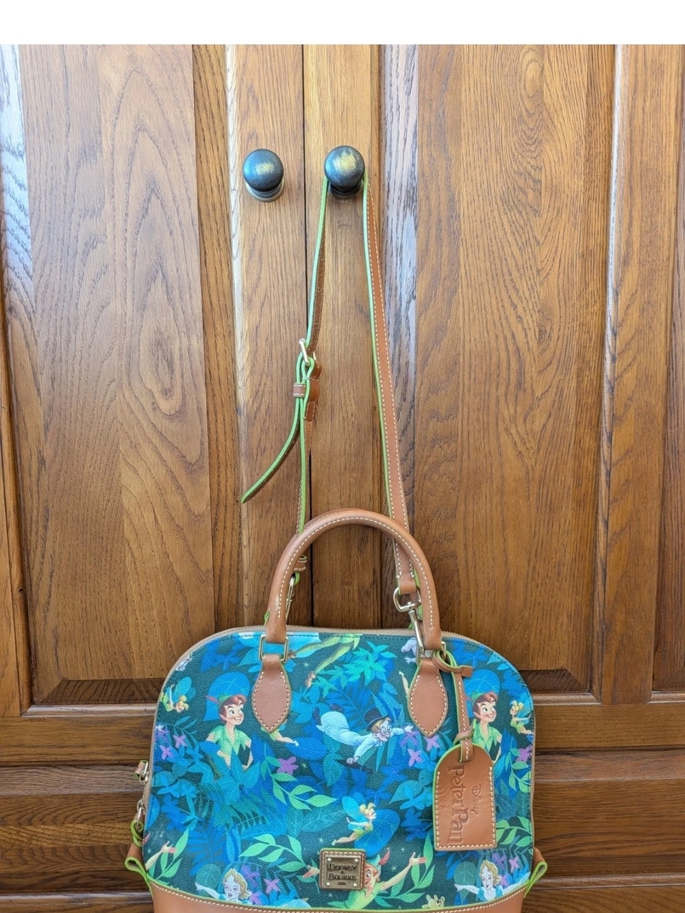 Dooney & Bourke Blue Peter Pan Print Dome Satchel - Picture 1 of 9